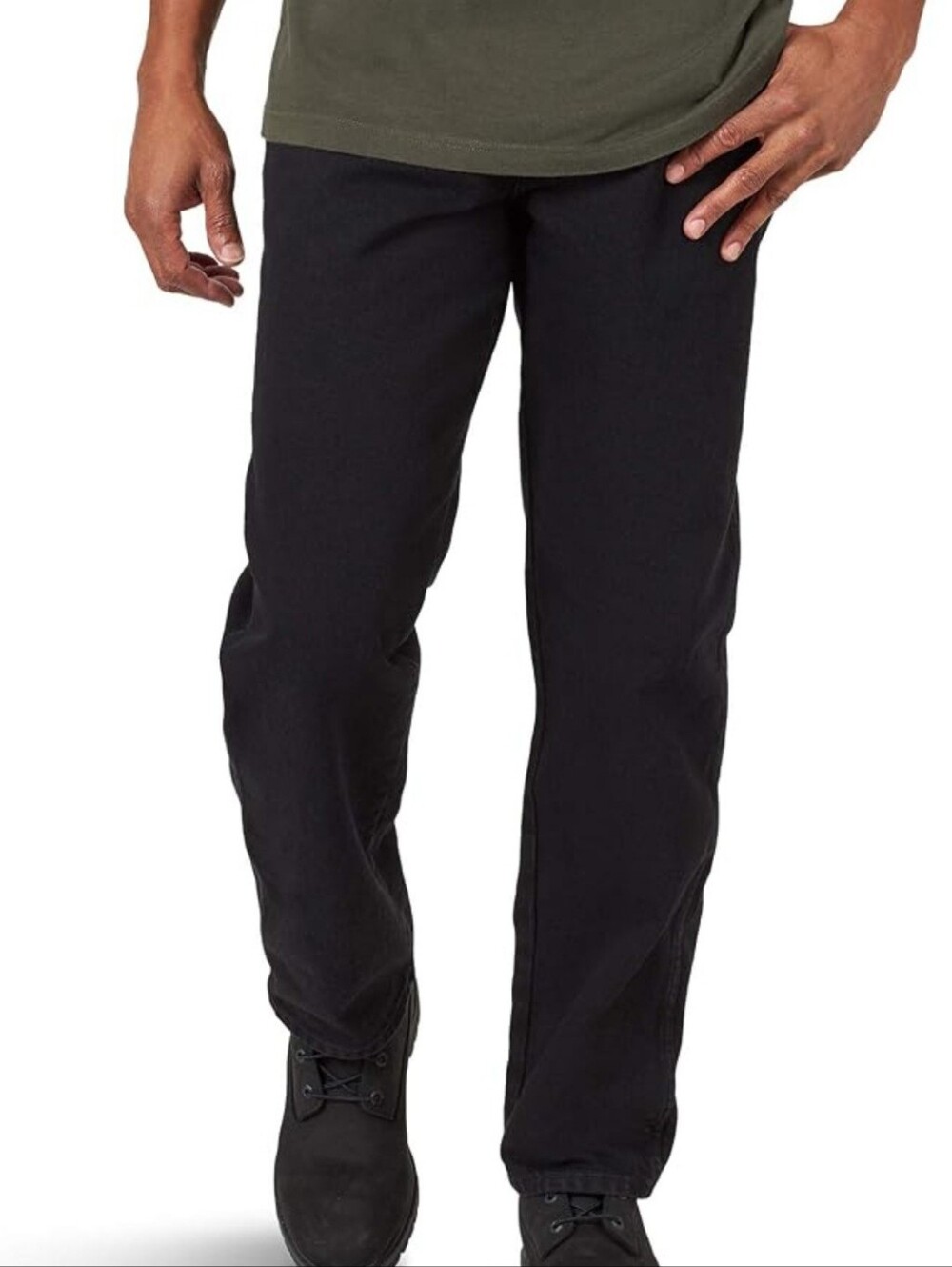 Rustler Men's Black Relaxed Straight Jeans
